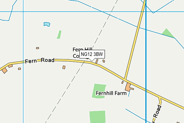 NG12 3BW map - OS VectorMap District (Ordnance Survey)