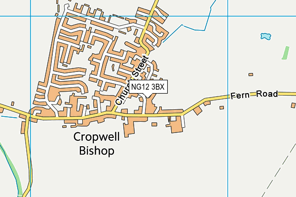 Cropwell Bishop Primary School map (NG12 3BX) - OS VectorMap District (Ordnance Survey)