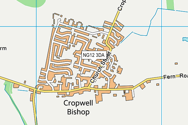 NG12 3DA map - OS VectorMap District (Ordnance Survey)