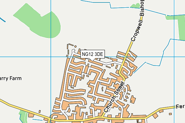 NG12 3DE map - OS VectorMap District (Ordnance Survey)