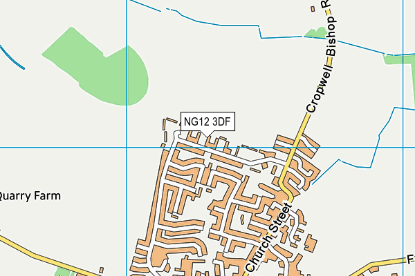 NG12 3DF map - OS VectorMap District (Ordnance Survey)