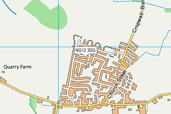 NG12 3DG map - OS VectorMap District (Ordnance Survey)