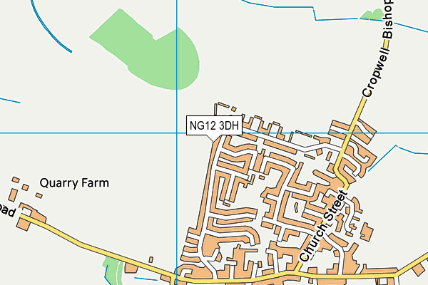 NG12 3DH map - OS VectorMap District (Ordnance Survey)
