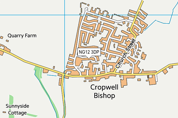 NG12 3DP map - OS VectorMap District (Ordnance Survey)