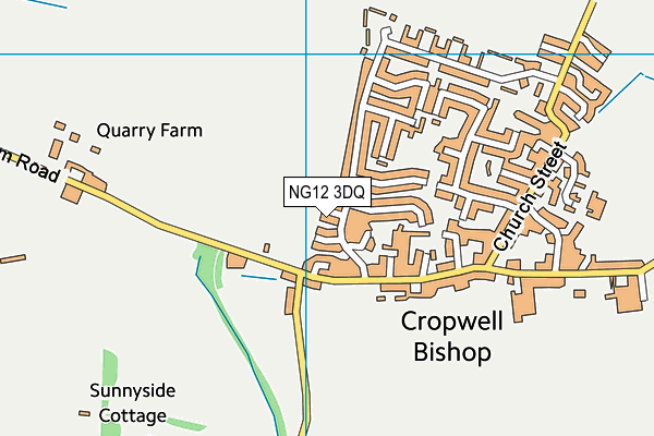 NG12 3DQ map - OS VectorMap District (Ordnance Survey)