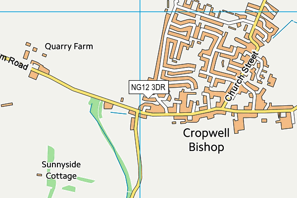 NG12 3DR map - OS VectorMap District (Ordnance Survey)