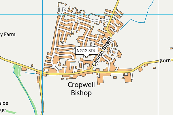 NG12 3DU map - OS VectorMap District (Ordnance Survey)