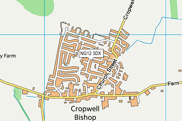 NG12 3DX map - OS VectorMap District (Ordnance Survey)