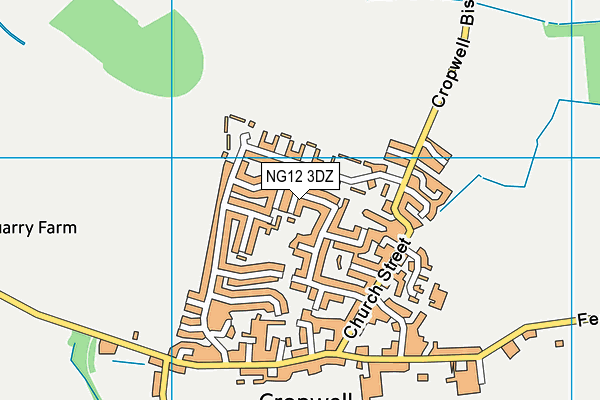 NG12 3DZ map - OS VectorMap District (Ordnance Survey)
