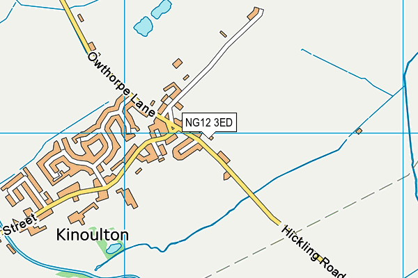 Kinoulton Cricket Club map (NG12 3ED) - OS VectorMap District (Ordnance Survey)