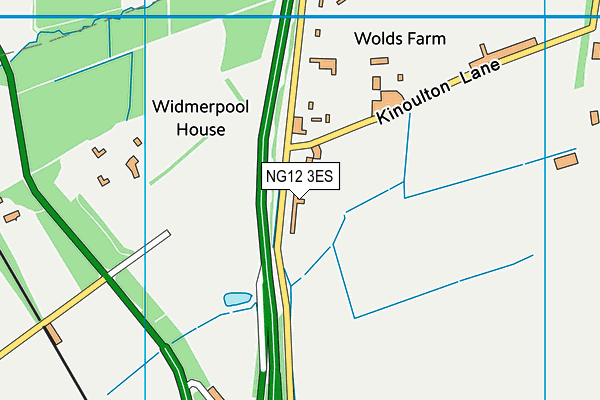 NG12 3ES map - OS VectorMap District (Ordnance Survey)