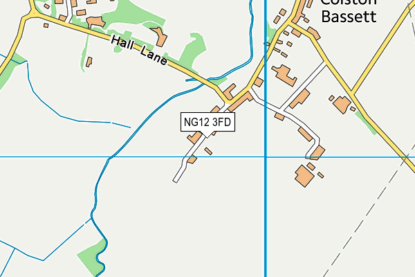 NG12 3FD map - OS VectorMap District (Ordnance Survey)