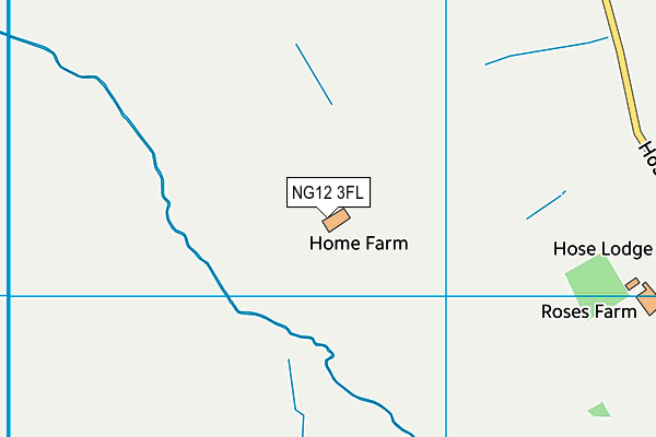 NG12 3FL map - OS VectorMap District (Ordnance Survey)