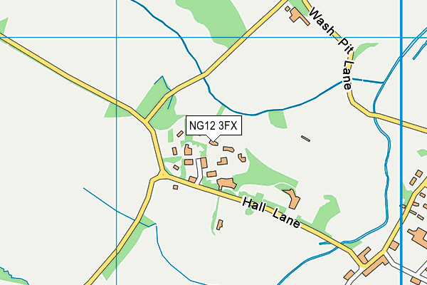 NG12 3FX map - OS VectorMap District (Ordnance Survey)