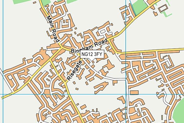 NG12 3FY map - OS VectorMap District (Ordnance Survey)