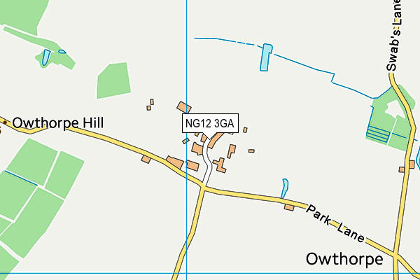 NG12 3GA map - OS VectorMap District (Ordnance Survey)