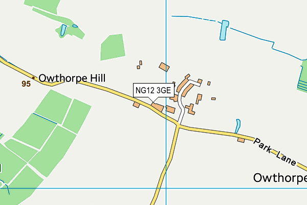 NG12 3GE map - OS VectorMap District (Ordnance Survey)