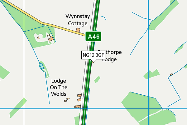 NG12 3GF map - OS VectorMap District (Ordnance Survey)