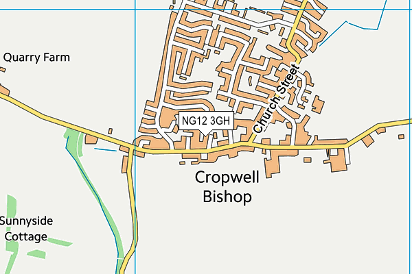 NG12 3GH map - OS VectorMap District (Ordnance Survey)