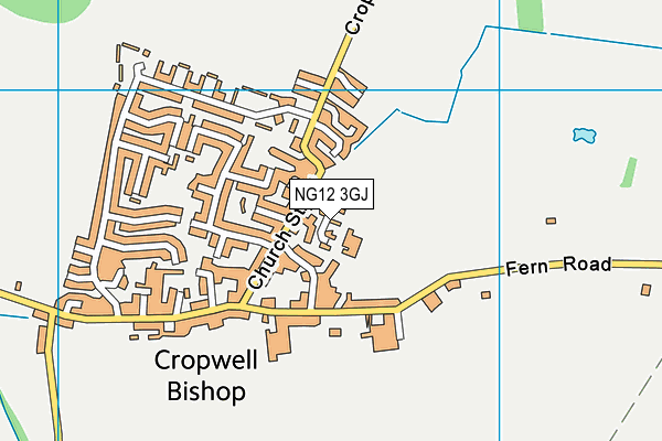 NG12 3GJ map - OS VectorMap District (Ordnance Survey)