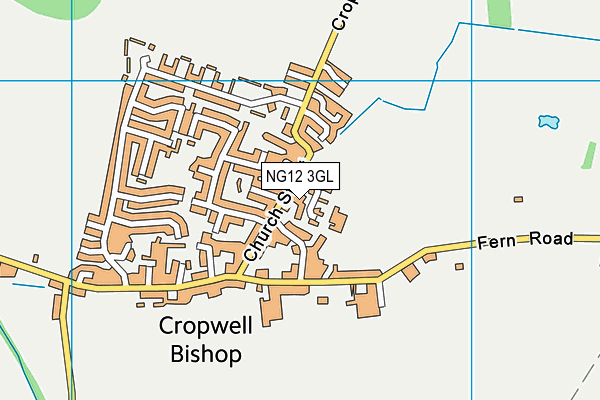 NG12 3GL map - OS VectorMap District (Ordnance Survey)