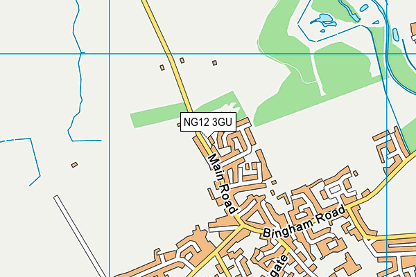 NG12 3GU map - OS VectorMap District (Ordnance Survey)