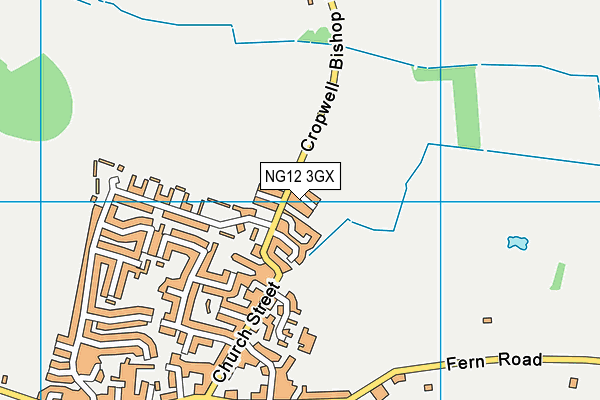 NG12 3GX map - OS VectorMap District (Ordnance Survey)