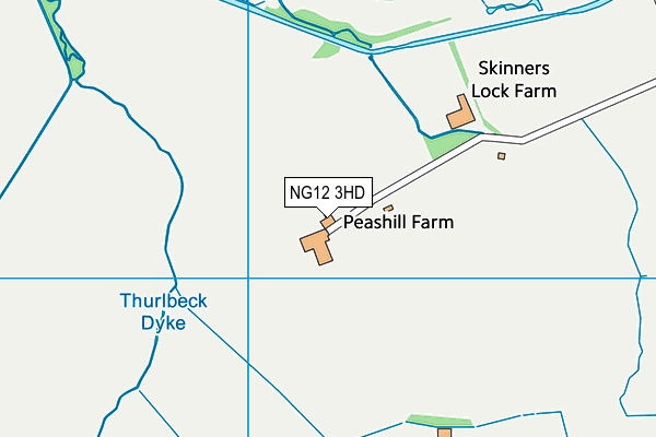 NG12 3HD map - OS VectorMap District (Ordnance Survey)