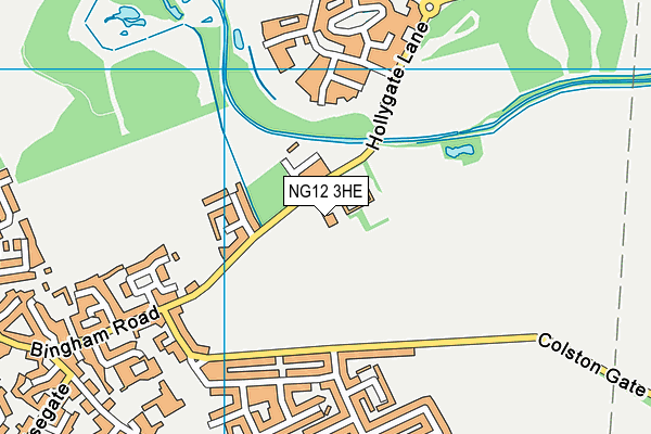 NG12 3HE map - OS VectorMap District (Ordnance Survey)