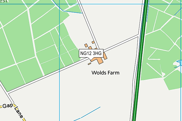 NG12 3HG map - OS VectorMap District (Ordnance Survey)