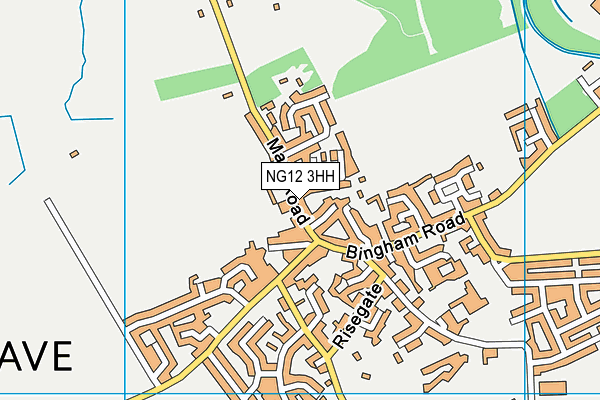 NG12 3HH map - OS VectorMap District (Ordnance Survey)