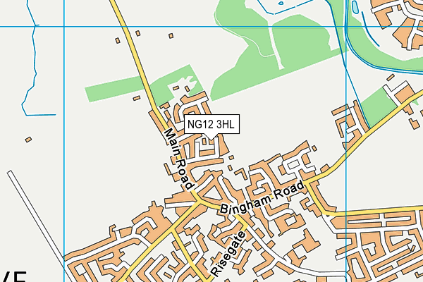 NG12 3HL map - OS VectorMap District (Ordnance Survey)