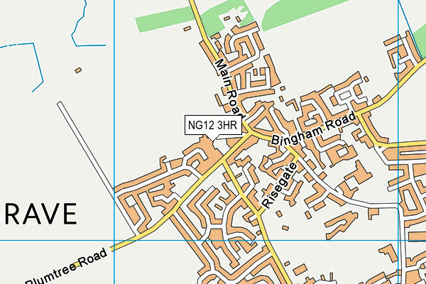 NG12 3HR map - OS VectorMap District (Ordnance Survey)