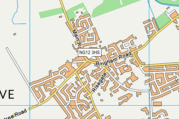 NG12 3HS map - OS VectorMap District (Ordnance Survey)