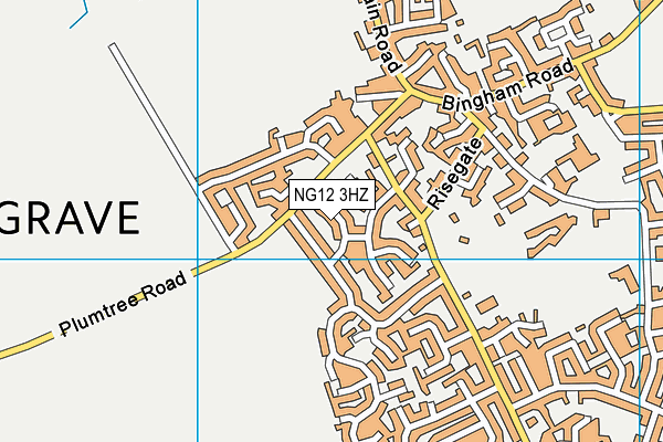 NG12 3HZ map - OS VectorMap District (Ordnance Survey)