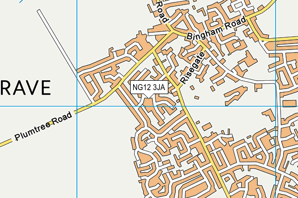 NG12 3JA map - OS VectorMap District (Ordnance Survey)