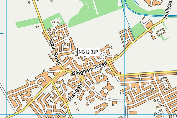 NG12 3JP map - OS VectorMap District (Ordnance Survey)