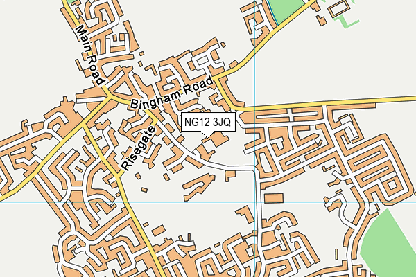 NG12 3JQ map - OS VectorMap District (Ordnance Survey)