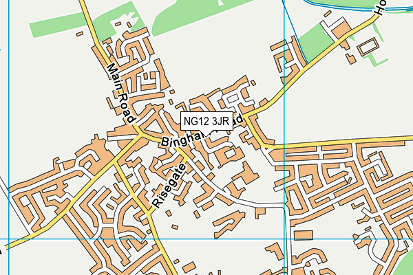 NG12 3JR map - OS VectorMap District (Ordnance Survey)