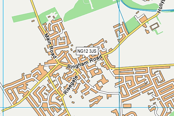 NG12 3JS map - OS VectorMap District (Ordnance Survey)