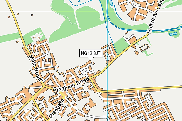 NG12 3JT map - OS VectorMap District (Ordnance Survey)