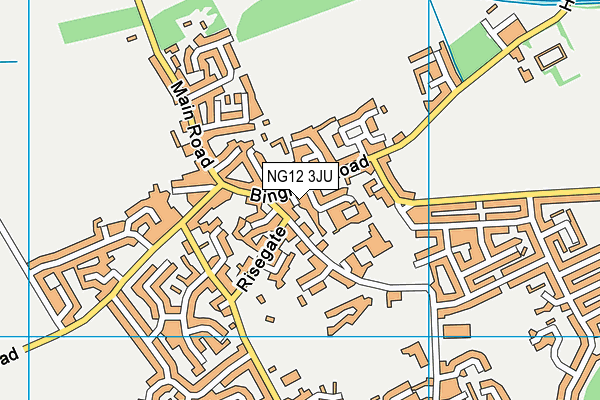 NG12 3JU map - OS VectorMap District (Ordnance Survey)