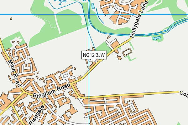 NG12 3JW map - OS VectorMap District (Ordnance Survey)
