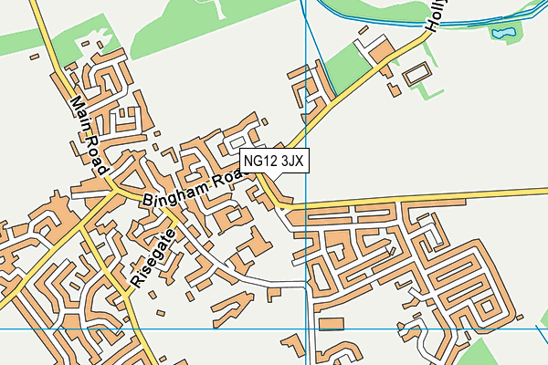 NG12 3JX map - OS VectorMap District (Ordnance Survey)