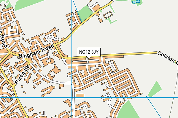 NG12 3JY map - OS VectorMap District (Ordnance Survey)