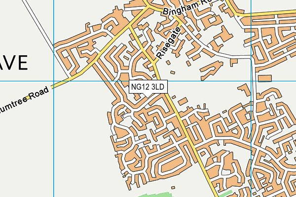 NG12 3LD map - OS VectorMap District (Ordnance Survey)