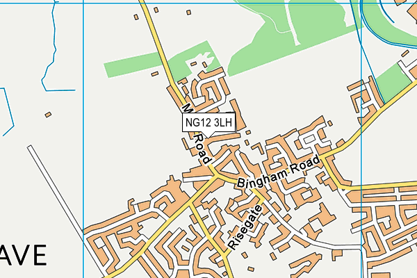 NG12 3LH map - OS VectorMap District (Ordnance Survey)