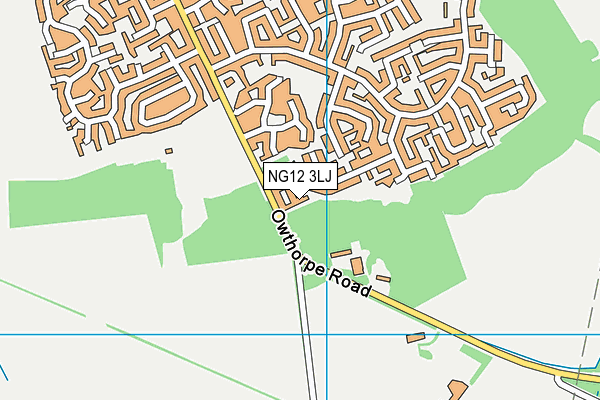 NG12 3LJ map - OS VectorMap District (Ordnance Survey)