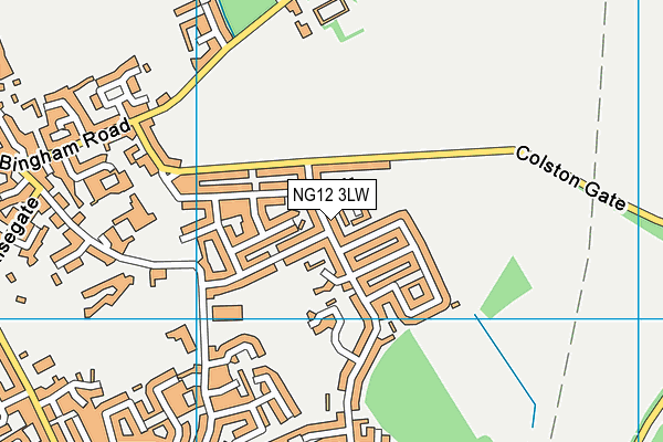 NG12 3LW map - OS VectorMap District (Ordnance Survey)