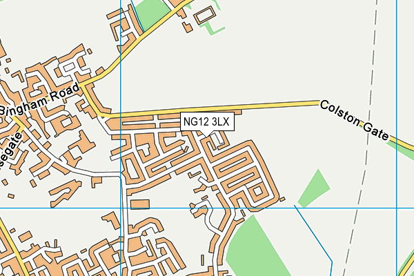 NG12 3LX map - OS VectorMap District (Ordnance Survey)